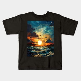 Sunset Waves Kids T-Shirt